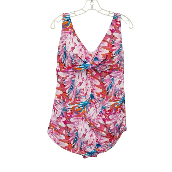 Km Gravel Swimsuits For All Women’s Pink Floral Swim Dress - Picture 2 of 10
